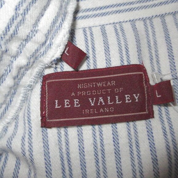 Lee Valley Ireland Men Flannel Pajamas Size L Lounge Relaxed Button Fly 2 Piece - Picture 6 of 12